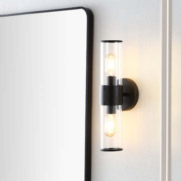 Quinn 15.5" Mid-Century Modern Iron/Acrylic LED Sconce - JONATHAN Y